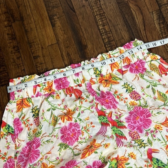 Linen Rachel Zoe set top and shorts linen & rayon floral pattern Sz L nwt - Picture 9 of 16